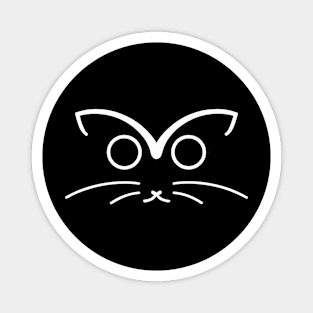 minimalistic cat design Magnet